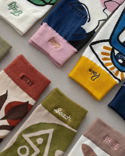 Skarpetki damskie kolorowe za kostkę