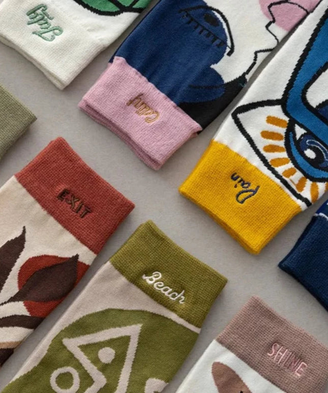 Skarpetki damskie kolorowe za kostkę