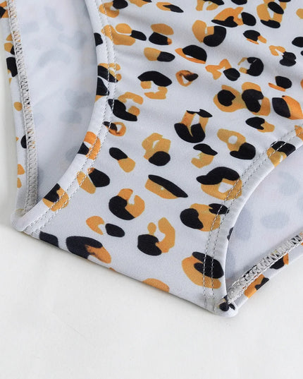 Jednoczęściowy strój kąpielowy w panterkę dla dziewczynki