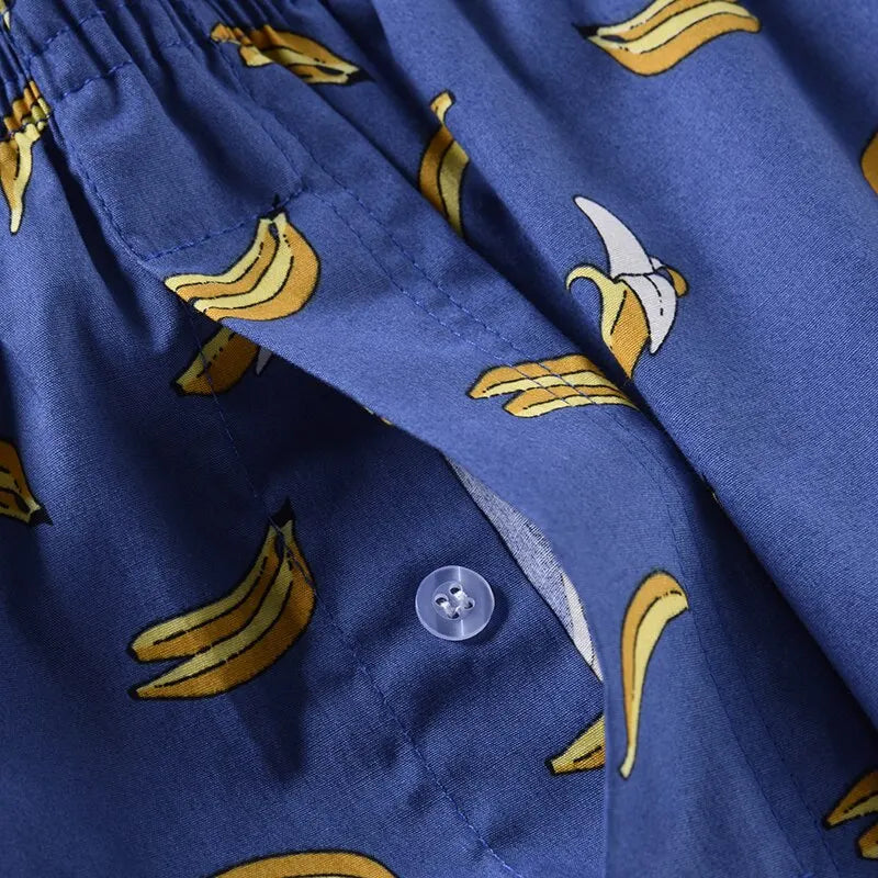 Bokserki luźne męskie z motywem bananów