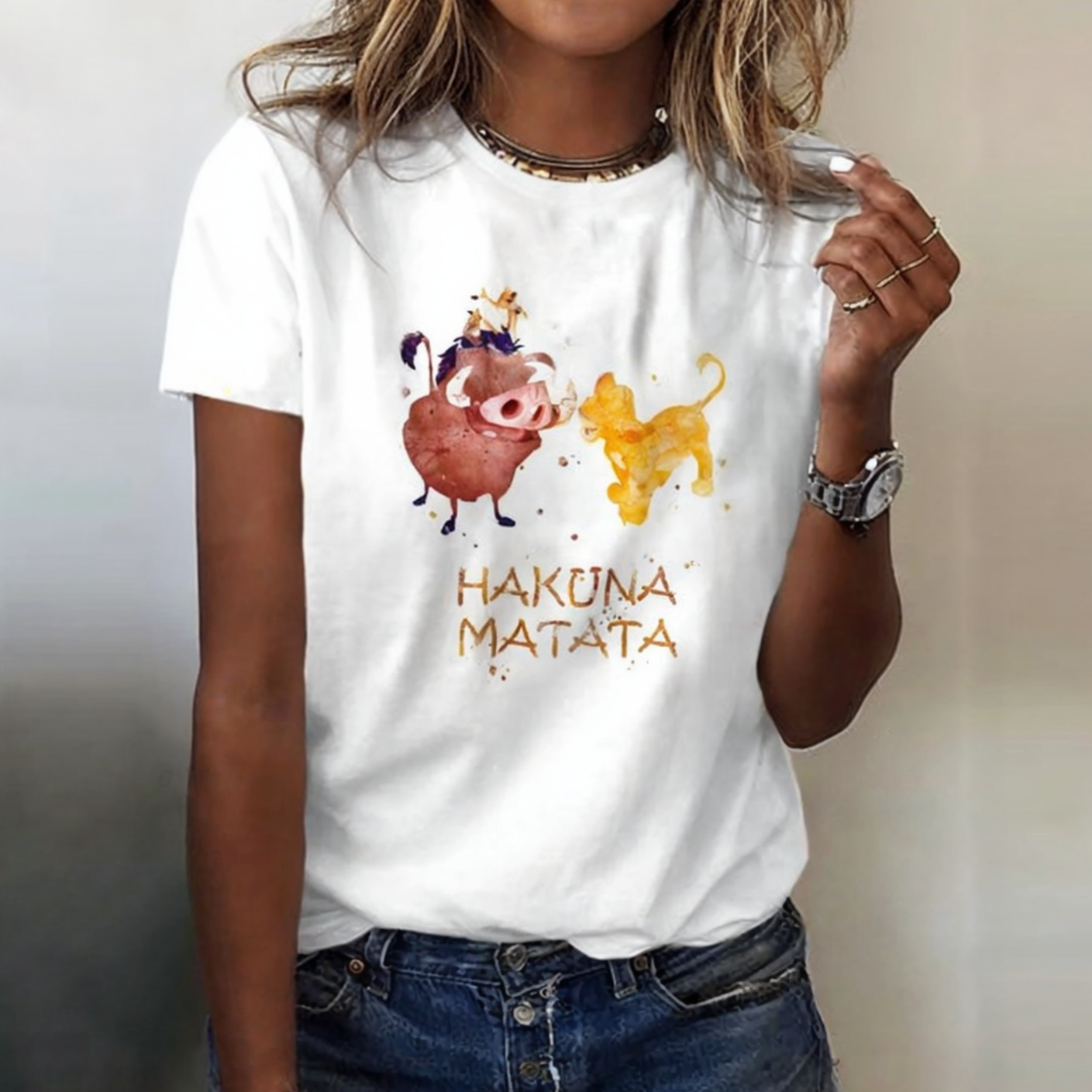 Damski T-shirt z bajkowym motywem - Król Lew