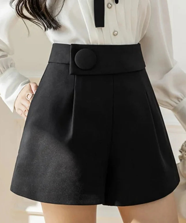 Damskie szorty eleganckie z wysokim stanem