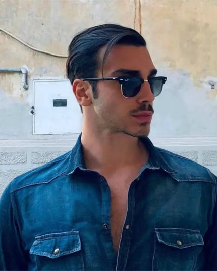 Męskie okulary przeciwsłoneczne z powłoką antyrefleksyjną