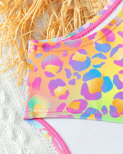 Jednoczęściowy strój kąpielowy dla dziewczynki z wycięciami na brzuchu