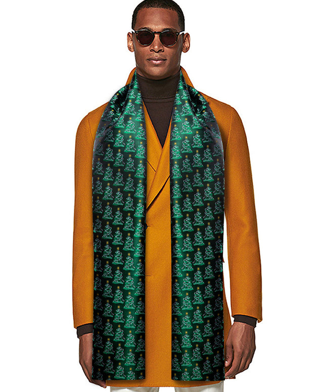 Szalik męski żakardowy w świąteczne wzory