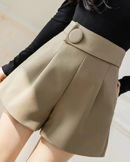 Damskie szorty eleganckie z wysokim stanem