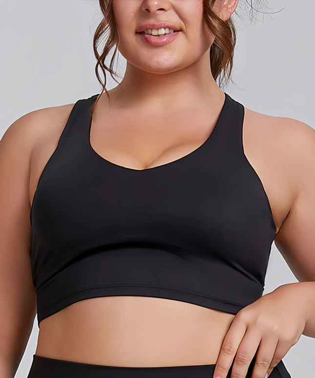 Damski top sportowy plus size bezszwowy