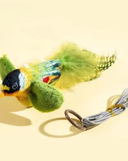 Interaktywny ptaszek dla kota – zabawka z dźwiękiem i ruchem, idealna do polowania i zabawy