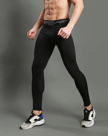 Sportowe legginsy męskie z przeszyciami