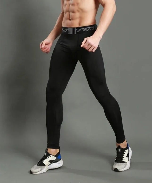 Sportowe legginsy męskie z przeszyciami