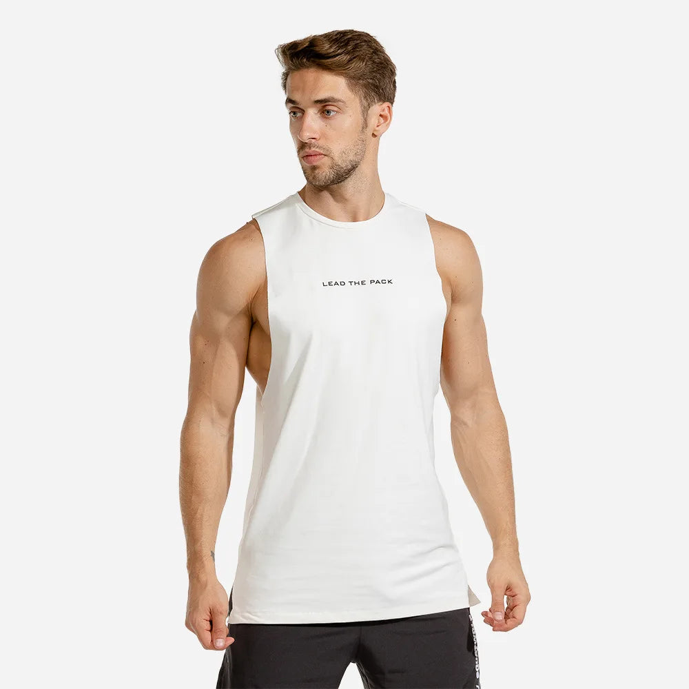 Sportowa koszulka męska typu tank top z napisem