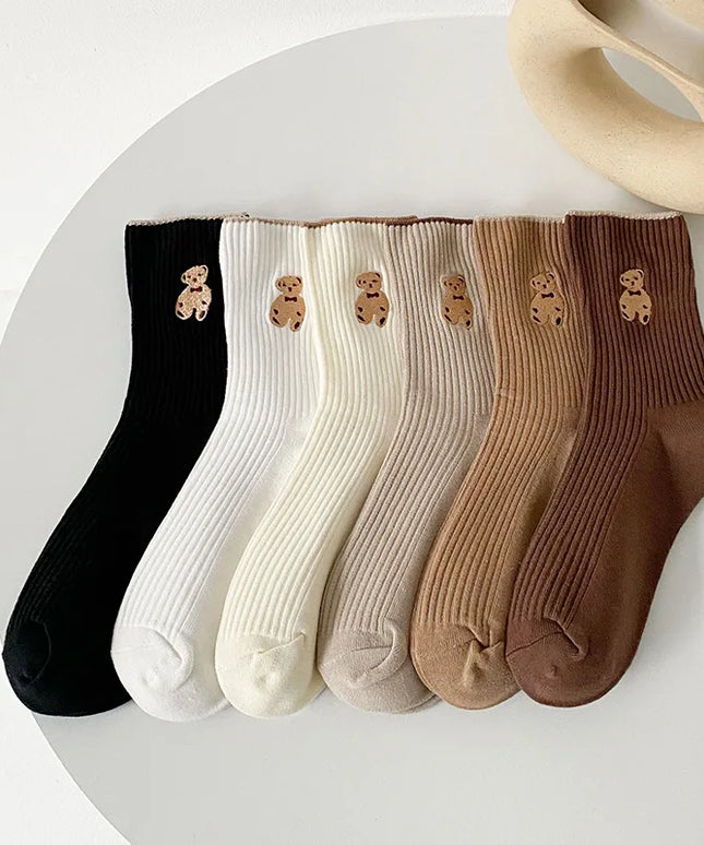 Skarpetki damskie za kostkę we wzory zestaw 5 par