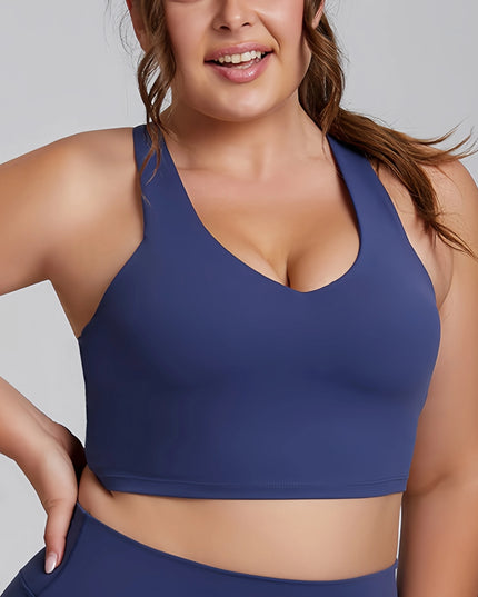 Damski top sportowy plus size bezszwowy