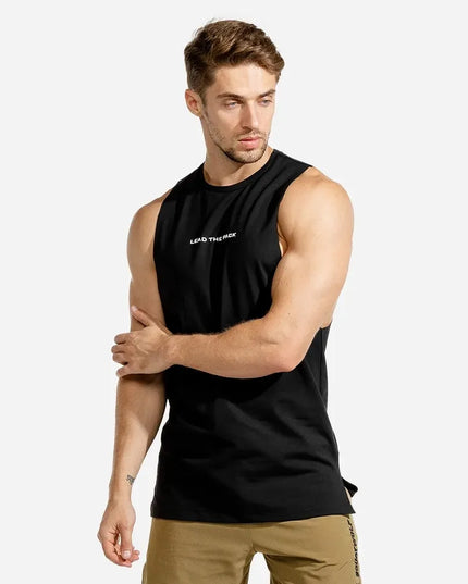 Sportowa koszulka męska typu tank top z napisem