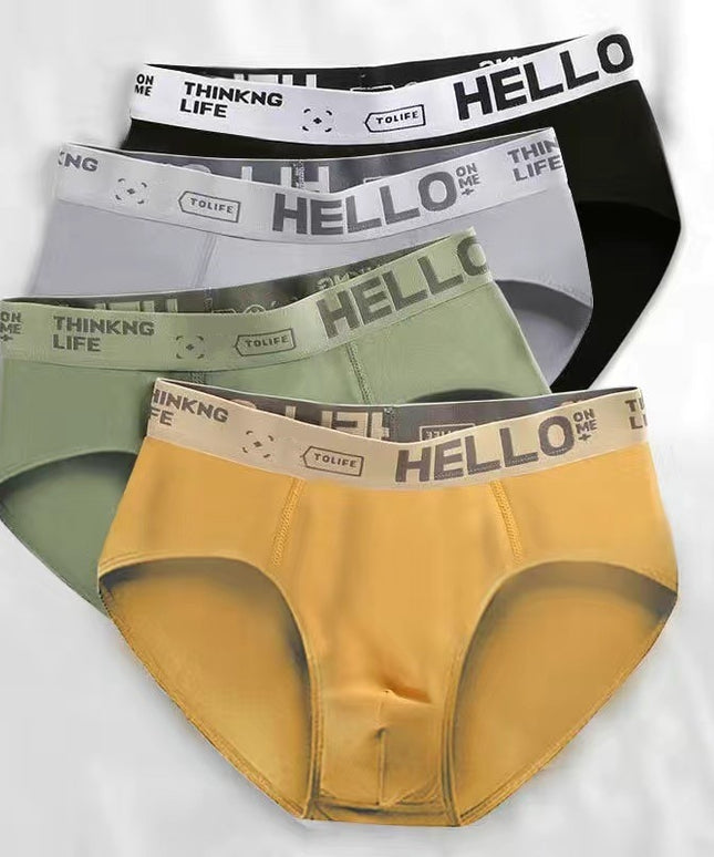 Slipy męskie z nadrukiem zestaw 4 sztuki