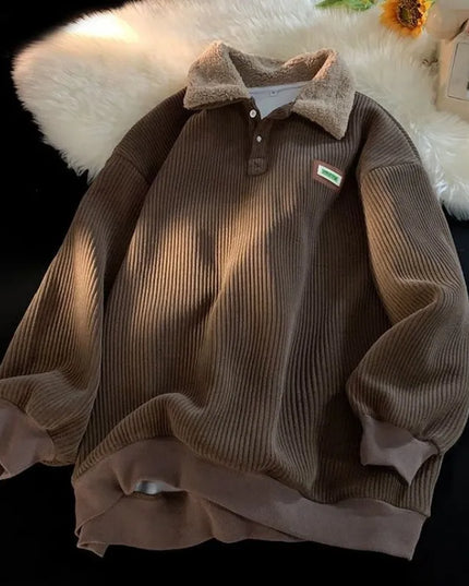 Męska bluza z kołnierzykiem w stylu polo