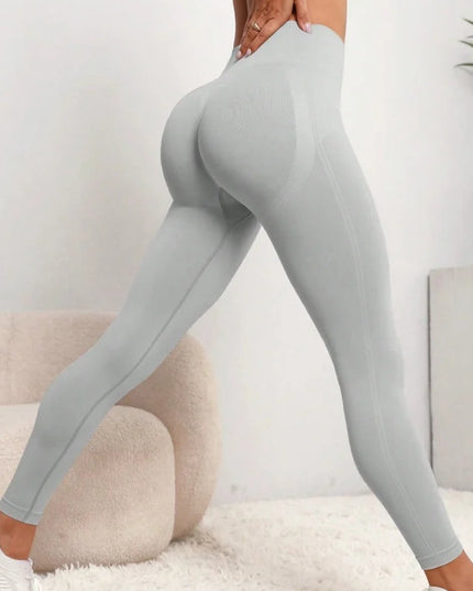 Sportowe legginsy damskie push-up bezszwowe z wysokim stanem