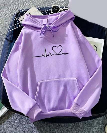 Damska bluza z kapturem i nadrukiem