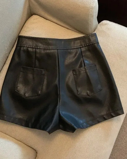 Damskie szorty woskowane z wysokim stanem