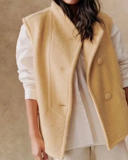 Kamizelka damska z dużymi guzikami