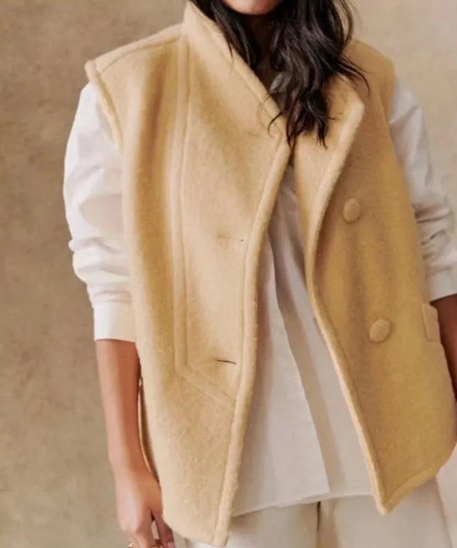 Kamizelka damska z dużymi guzikami