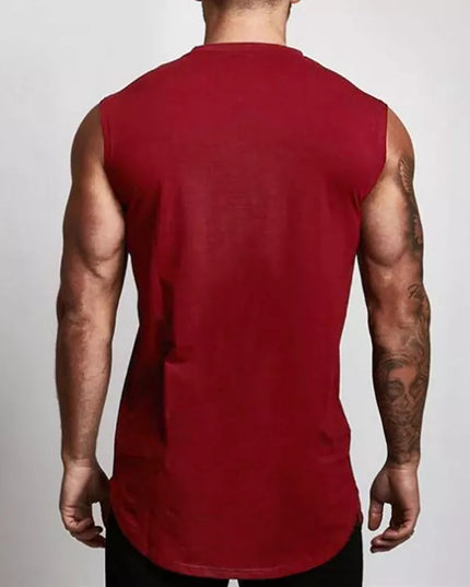 Sportowa koszulka męska o prostym kroju bez rękawów