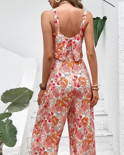 Damski kombinezon letni w kwiaty