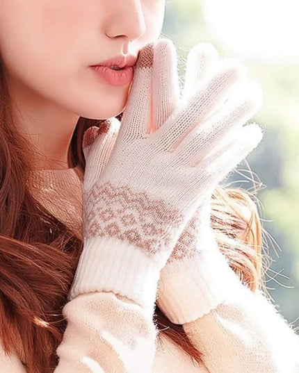 Rękawiczki unisex dotykowe we wzory