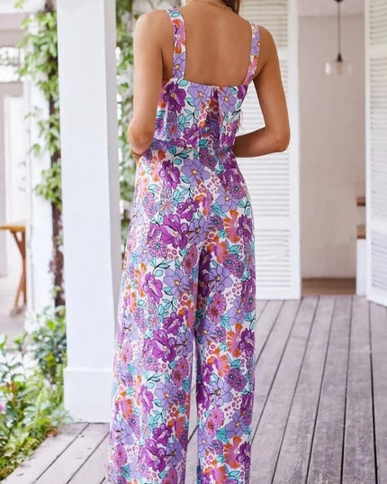 Damski kombinezon letni w kwiaty