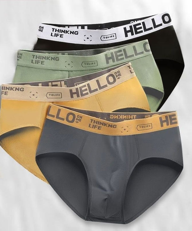 Slipy męskie z nadrukiem zestaw 4 sztuki