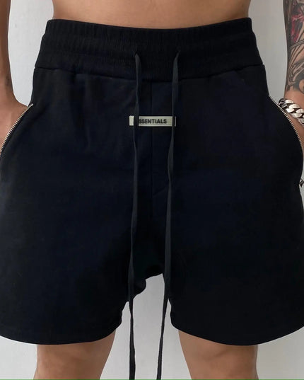 Męskie szorty dresowe z grubą gumką i wiązaniem