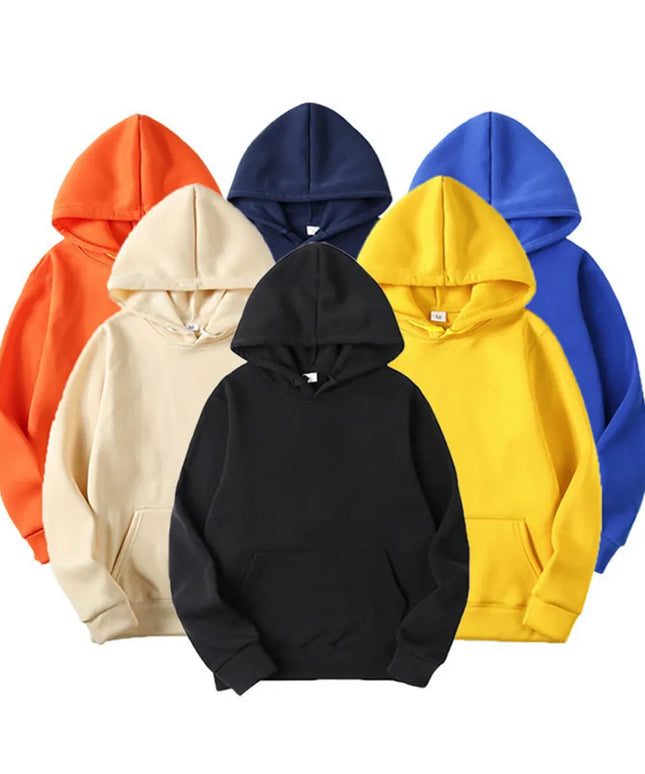 Męska jednokolorowa bluza z kapturem