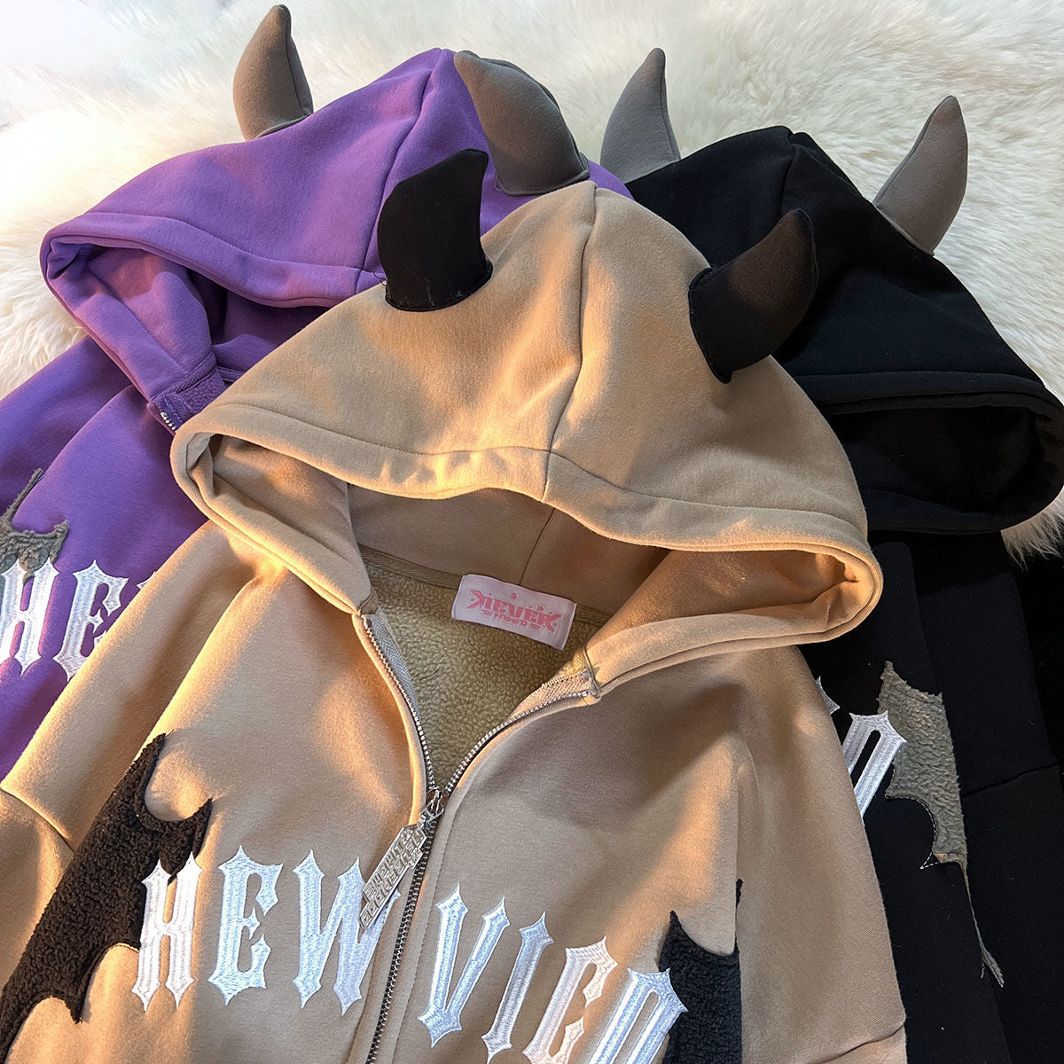 Męska rozpinana bluza oversize z rogami