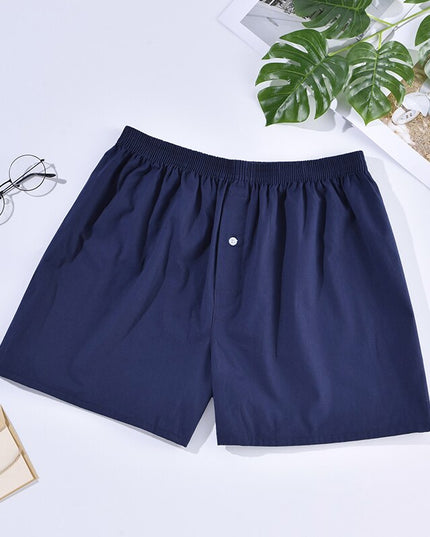 Bokserki luźne męskie do spania z guzikami 3 sztuki