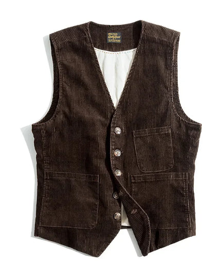 Kamizelka męska elegancka sztruksowa