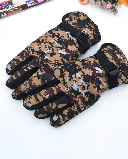 Rękawiczki męskie we wzory z ociepleniem