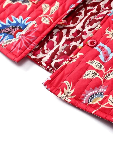 Kamizelka damska dwustronna w kolorowe wzory