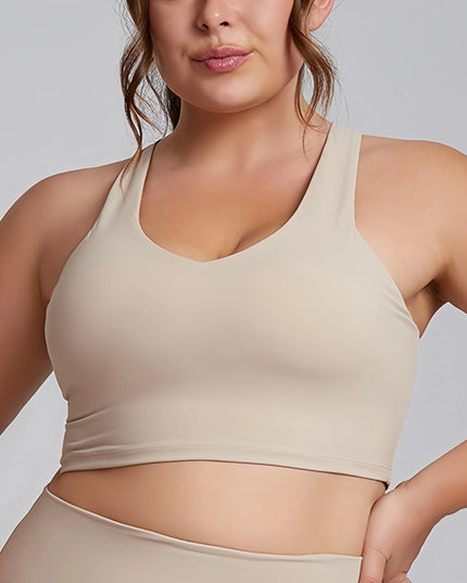 Damski top sportowy plus size bezszwowy