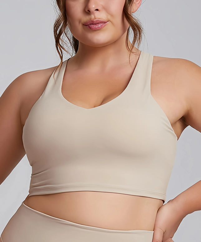 Damski top sportowy plus size bezszwowy