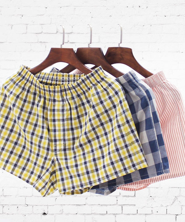 Bokserki luźne męskie w kratkę zestaw 5 sztuk