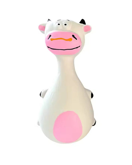 Lateksowa zabawka dla psa z dźwiękiem – wytrzymały gryzak w kształcie słonia lub krowy