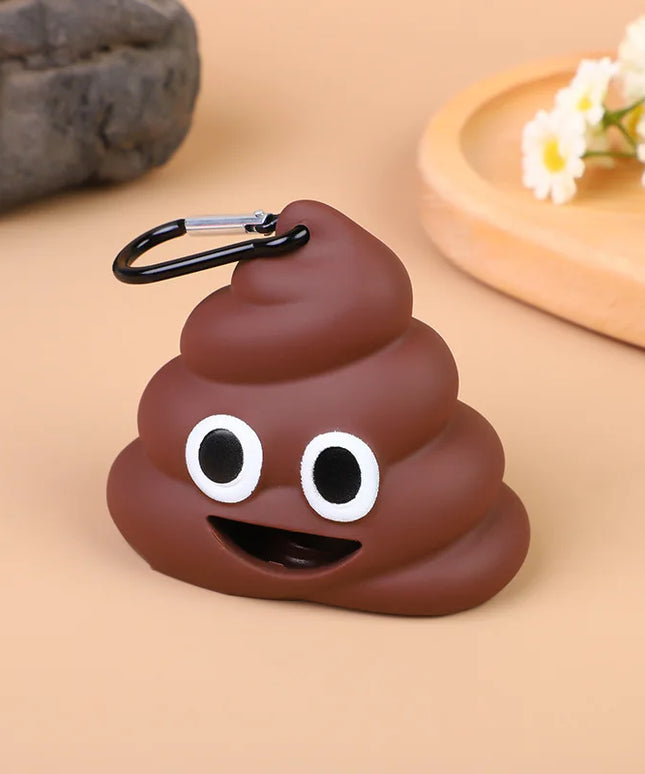 Dozownik na woreczki dla psa i kota – przenośny pojemnik na worki w kształcie emotkony