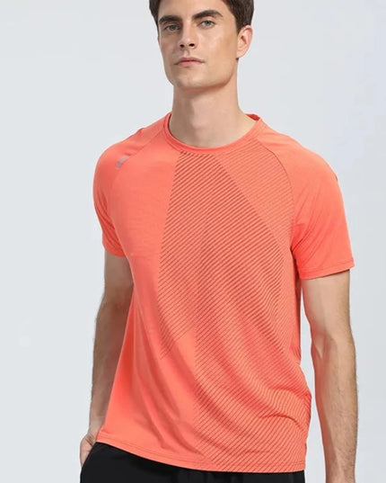 Sportowa koszulka męska szybkoschnąca ze wzorem
