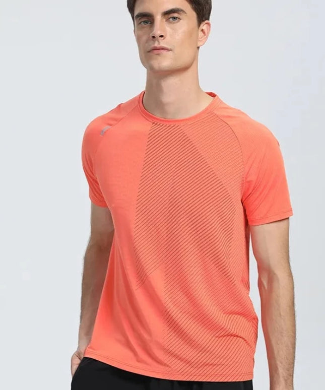 Sportowa koszulka męska szybkoschnąca ze wzorem