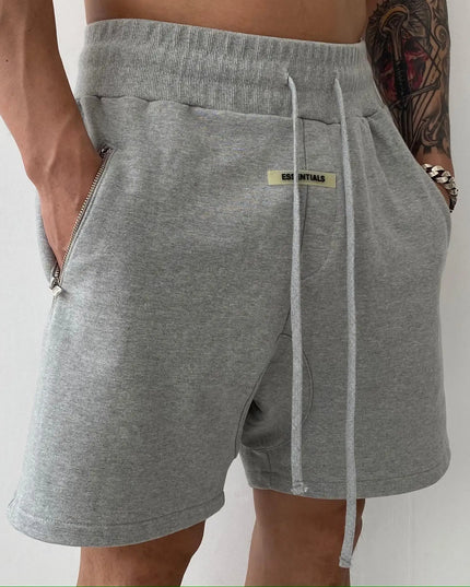 Męskie szorty dresowe z grubą gumką i wiązaniem