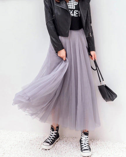 Spódnica midi tiulowa