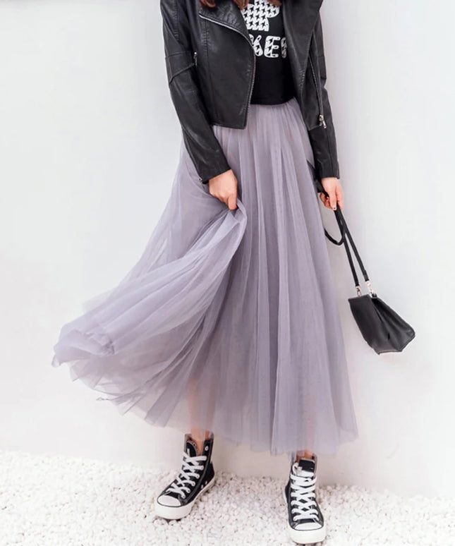 Spódnica midi tiulowa