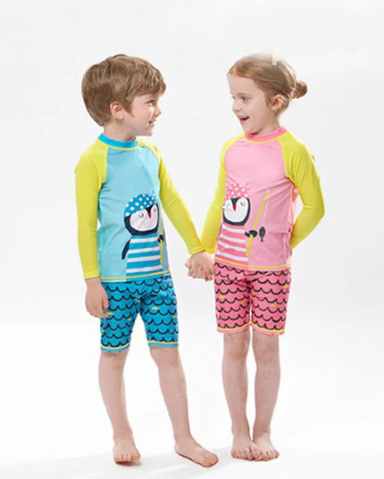 Dwuczęściowy strój kąpielowy dla dziewczynki z szortami