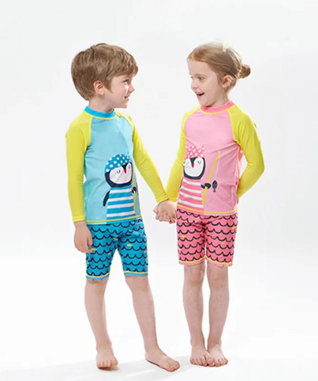 Dwuczęściowy strój kąpielowy dla dziewczynki z szortami