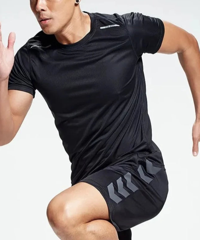 Sportowa koszulka męska z elastycznego i szybkoschnącego materiału